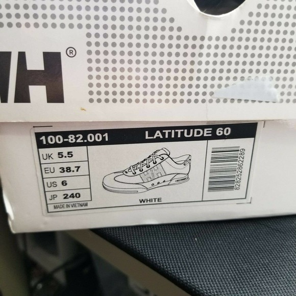 Helly Hansen Latitude 60 White Men\'s Size 6 Sneakers Shoes Lace up NWT.